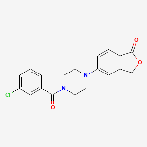 molecular formula C19H17ClN2O3 B15203660 5-(4-(3-chlorobenzoyl)piperazin-1-yl)isobenzofuran-1(3H)-one 