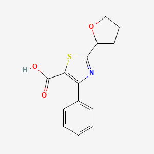 4-Phenyl-2-(tetrahydrofuran-2-yl)thiazole-5-carboxylic acid