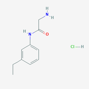 molecular formula C10H15ClN2O B1520370 2-amino-N-(3-ethylphenyl)acetamide hydrochloride CAS No. 1235440-53-5