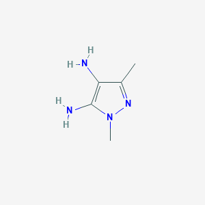 molecular formula C5H10N4 B15203725 1,3-Dimethyl-1H-pyrazole-4,5-diamine CAS No. 96886-30-5