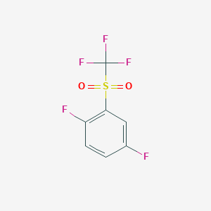 molecular formula C7H3F5O2S B1520373 1,4-Difluoro-2-trifluoromethanesulfonylbenzene CAS No. 1240526-79-7