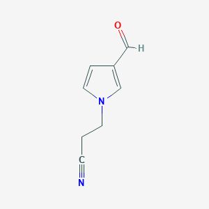 molecular formula C8H8N2O B15203730 3-(3-Formyl-1H-pyrrol-1-yl)propanenitrile CAS No. 731002-12-3