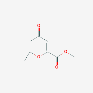 molecular formula C9H12O4 B15203754 methyl 2,2-dimethyl-4-oxo-3,4-dihydro-2H-pyran-6-carboxylate 