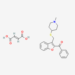 (3-(((1-Methylpiperidin-4-yl)thio)methyl)benzofuran-2-yl)(phenyl)methanone fumarate