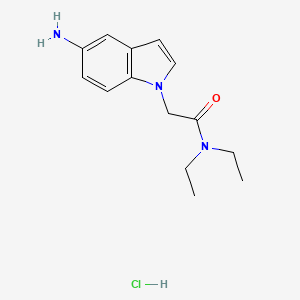 molecular formula C14H20ClN3O B1520380 2-(5-amino-1H-indol-1-yl)-N,N-diethylacetamide hydrochloride CAS No. 1235441-62-9