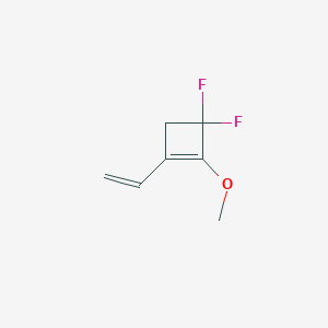 molecular formula C7H8F2O B15203873 3,3-Difluoro-2-methoxy-1-vinylcyclobutene 