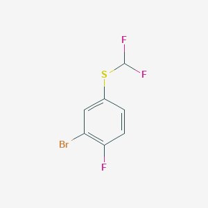 molecular formula C7H4BrF3S B15203888 3-Bromo-4-fluorophenyl difluoromethyl sulphide 