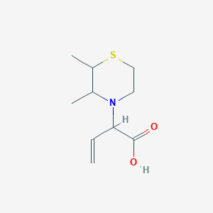 2-(2,3-Dimethylthiomorpholin-4-yl)but-3-enoic acid