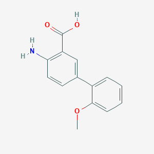 molecular formula C14H13NO3 B15203899 4-Amino-2'-methoxy[1,1'-biphenyl]-3-carboxylic acid 