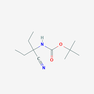 molecular formula C11H20N2O2 B1520390 tert-butyl N-(1-cyano-1-ethylpropyl)carbamate CAS No. 1235441-25-4