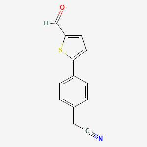 [4-(5-Formyl-2-thienyl)phenyl]acetonitrile