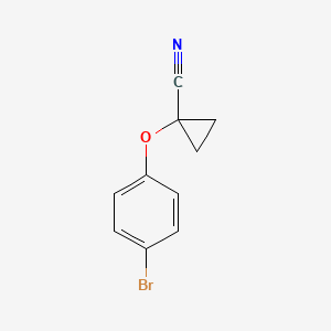 molecular formula C10H8BrNO B15203948 1-(4-Bromophenoxy)cyclopropanecarbonitrile 