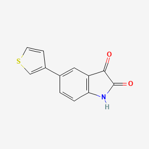 molecular formula C12H7NO2S B15203971 5-(3-Thienyl)-1H-indole-2,3-dione 