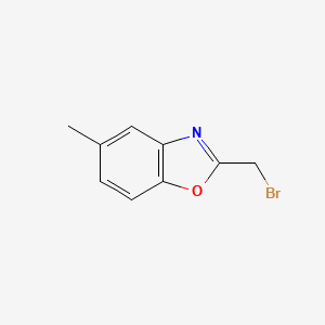 molecular formula C9H8BrNO B15203978 2-(Bromomethyl)-5-methylbenzo[d]oxazole 