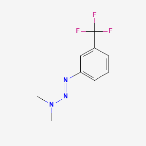 molecular formula C9H10F3N3 B15203981 Triazene, 3,3-dimethyl-1-(m-(trifluoromethyl)phenyl)- CAS No. 402-38-0