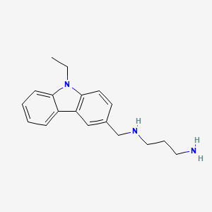 molecular formula C18H23N3 B1520400 (3-aminopropyl)[(9-ethyl-9H-carbazol-3-yl)methyl]amine CAS No. 1183888-53-0
