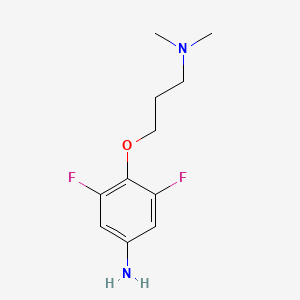 molecular formula C11H16F2N2O B1520402 4-[3-(二甲氨基)丙氧基]-3,5-二氟苯胺 CAS No. 1221723-98-3