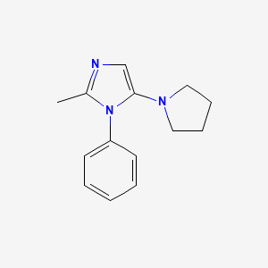 2-Methyl-1-phenyl-5-(pyrrolidin-1-yl)-1H-imidazole