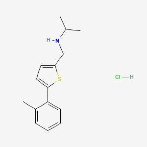molecular formula C15H20ClNS B1520403 {[5-(2-Methylphenyl)thiophen-2-yl]methyl}(propan-2-yl)amine hydrochloride CAS No. 1221725-94-5