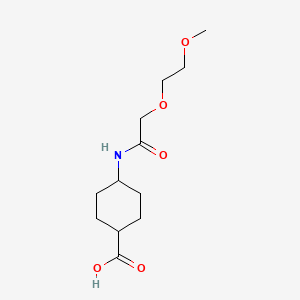 molecular formula C12H21NO5 B1520406 4-[2-(2-甲氧基乙氧基)乙酰胺基]环己烷-1-羧酸 CAS No. 1183863-89-9