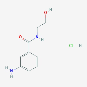 molecular formula C9H13ClN2O2 B1520408 3-氨基-N-(2-羟乙基)苯甲酰胺盐酸盐 CAS No. 1235439-31-2