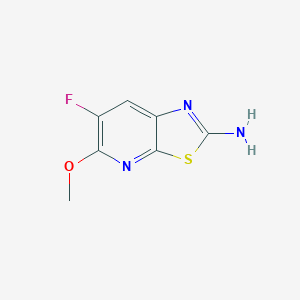 molecular formula C7H6FN3OS B15204087 6-Fluoro-5-methoxy-thiazolo[5,4-b]pyridin-2-amine 