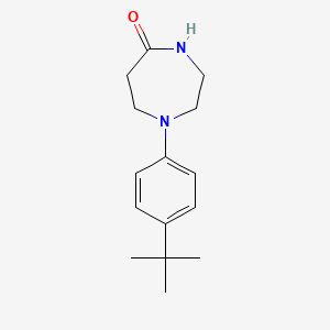 molecular formula C15H22N2O B1520409 1-(4-叔丁基苯基)-1,4-二氮杂环戊酮 CAS No. 1235440-95-5