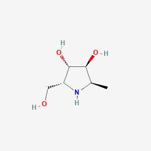 molecular formula C6H13NO3 B15204098 (2R,3S,4S,5R)-2-(Hydroxymethyl)-5-methylpyrrolidine-3,4-diol 