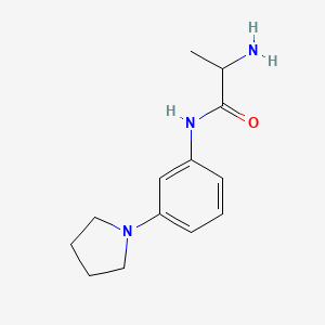 molecular formula C13H19N3O B1520410 2-amino-N-[3-(pyrrolidin-1-yl)phenyl]propanamide CAS No. 1218334-66-7