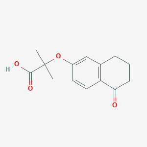 molecular formula C14H16O4 B1520412 2-Methyl-2-[(5-oxo-5,6,7,8-tetrahydronaphthalen-2-yl)oxy]propanoic acid CAS No. 1240529-37-6