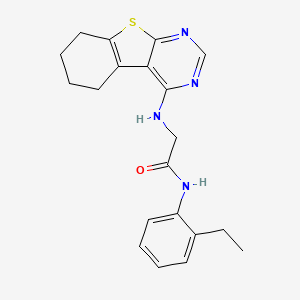 N-(2-Ethylphenyl)-2-((5,6,7,8-tetrahydrobenzo[4,5]thieno[2,3-d]pyrimidin-4-yl)amino)acetamide