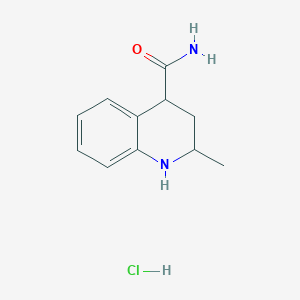 molecular formula C11H15ClN2O B1520414 2-Methyl-1,2,3,4-tetrahydroquinoline-4-carboxamide hydrochloride CAS No. 1240528-54-4