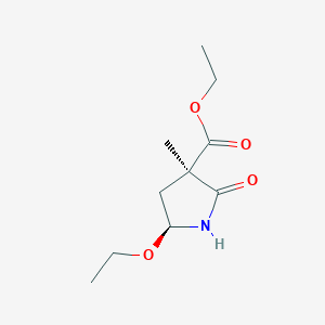 (3R,5S)-Ethyl 5-ethoxy-3-methyl-2-oxopyrrolidine-3-carboxylate