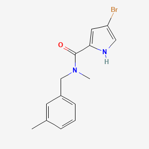 molecular formula C14H15BrN2O B1520416 4-bromo-N-methyl-N-[(3-methylphenyl)methyl]-1H-pyrrole-2-carboxamide CAS No. 1183887-98-0