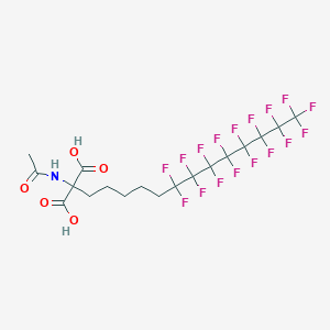 molecular formula C18H16F17NO5 B15204169 2-Acetamido-2-[5-(perfluorooct-1-yl)pent-1-yl]malonic acid CAS No. 885276-27-7