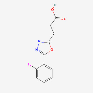 molecular formula C11H9IN2O3 B1520420 3-[5-(2-碘苯基)-1,3,4-恶二唑-2-基]丙酸 CAS No. 1179674-26-0