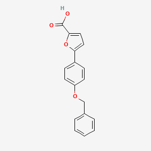 molecular formula C18H14O4 B15204208 5-[4-(Benzyloxy)phenyl]-2-furoic acid 