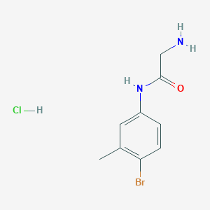 molecular formula C9H12BrClN2O B1520421 2-amino-N-(4-bromo-3-methylphenyl)acetamide hydrochloride CAS No. 1235440-42-2