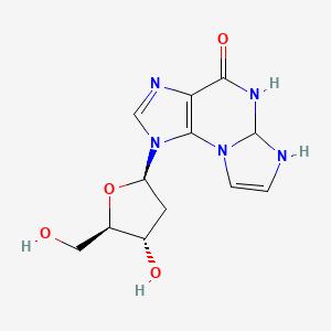 1-((2R,4S,5R)-4-Hydroxy-5-(hydroxymethyl)tetrahydrofuran-2-yl)-5a,6-dihydro-1H-imidazo[2,1-b]purin-4(5H)-one