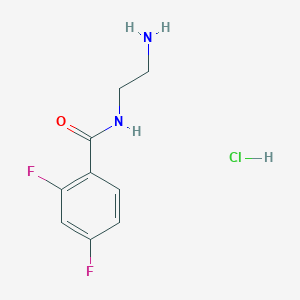 molecular formula C9H11ClF2N2O B1520424 N-(2-氨基乙基)-2,4-二氟苯甲酰胺盐酸盐 CAS No. 1235439-38-9