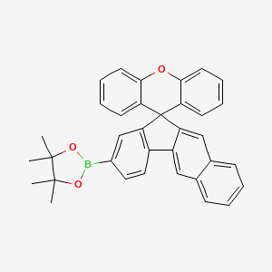 molecular formula C35H29BO3 B15204243 4,4,5,5-Tetramethyl-2-(spiro[benzo[b]fluorene-11,9'-xanthen]-2-yl)-1,3,2-dioxaborolane 