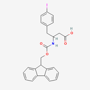 3-((((9H-Fluoren-9-yl)methoxy)carbonyl)amino)-4-(4-iodophenyl)butanoic acid