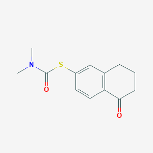 molecular formula C13H15NO2S B1520425 N,N-dimethyl-1-[(5-oxo-5,6,7,8-tetrahydronaphthalen-2-yl)sulfanyl]formamide CAS No. 90401-89-1