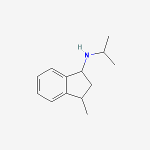 molecular formula C13H19N B15204251 Isopropyl-(3-methyl-indan-1-YL)-amine 