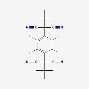 molecular formula C20H18F4N4 B15204261 alpha1,alpha4-Dicyano-alpha1,alpha4-Bis(1,1-Dimethylethyl)-2,3,5,6-Tetrafluoro-1,4-Benzenediacetonitrile 