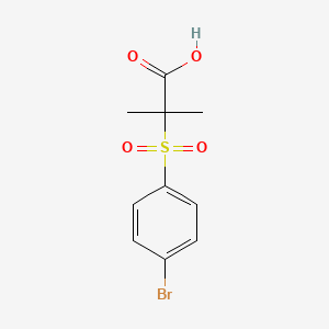 molecular formula C10H11BrO4S B1520428 2-(4-溴苯磺酰基)-2-甲基丙酸 CAS No. 90841-72-8
