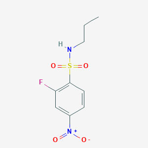 molecular formula C9H11FN2O4S B1520430 2-fluoro-4-nitro-N-propylbenzene-1-sulfonamide CAS No. 1292727-20-8