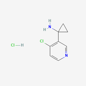 molecular formula C8H10Cl2N2 B15204309 1-(4-Chloro-3-pyridyl)cyclopropanamine hydrochloride 