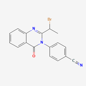 molecular formula C17H12BrN3O B1520431 4-[2-(1-溴乙基)-4-氧代-3(4H)-喹唑啉基]苯甲腈 CAS No. 860002-84-2