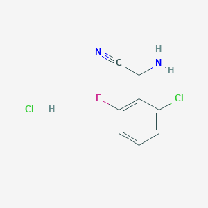 molecular formula C8H7Cl2FN2 B1520433 盐酸2-氨基-2-(2-氯-6-氟苯基)乙腈 CAS No. 1235439-69-6